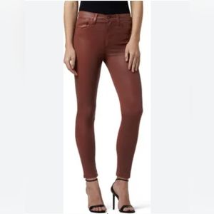 Joe's Jeans The Charlie High Rise Skinny Stretch Coated Dark Cocoa Women Size 30